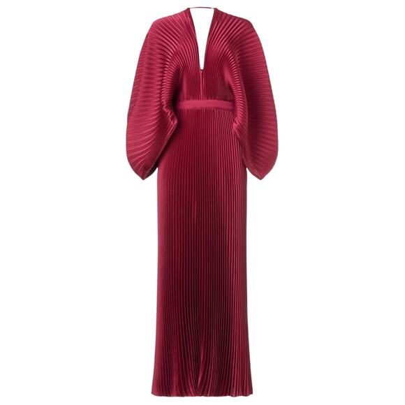 L'IDÉE Pleated Versailles Gown in Red, Size US 4 - Picture 1 of 9